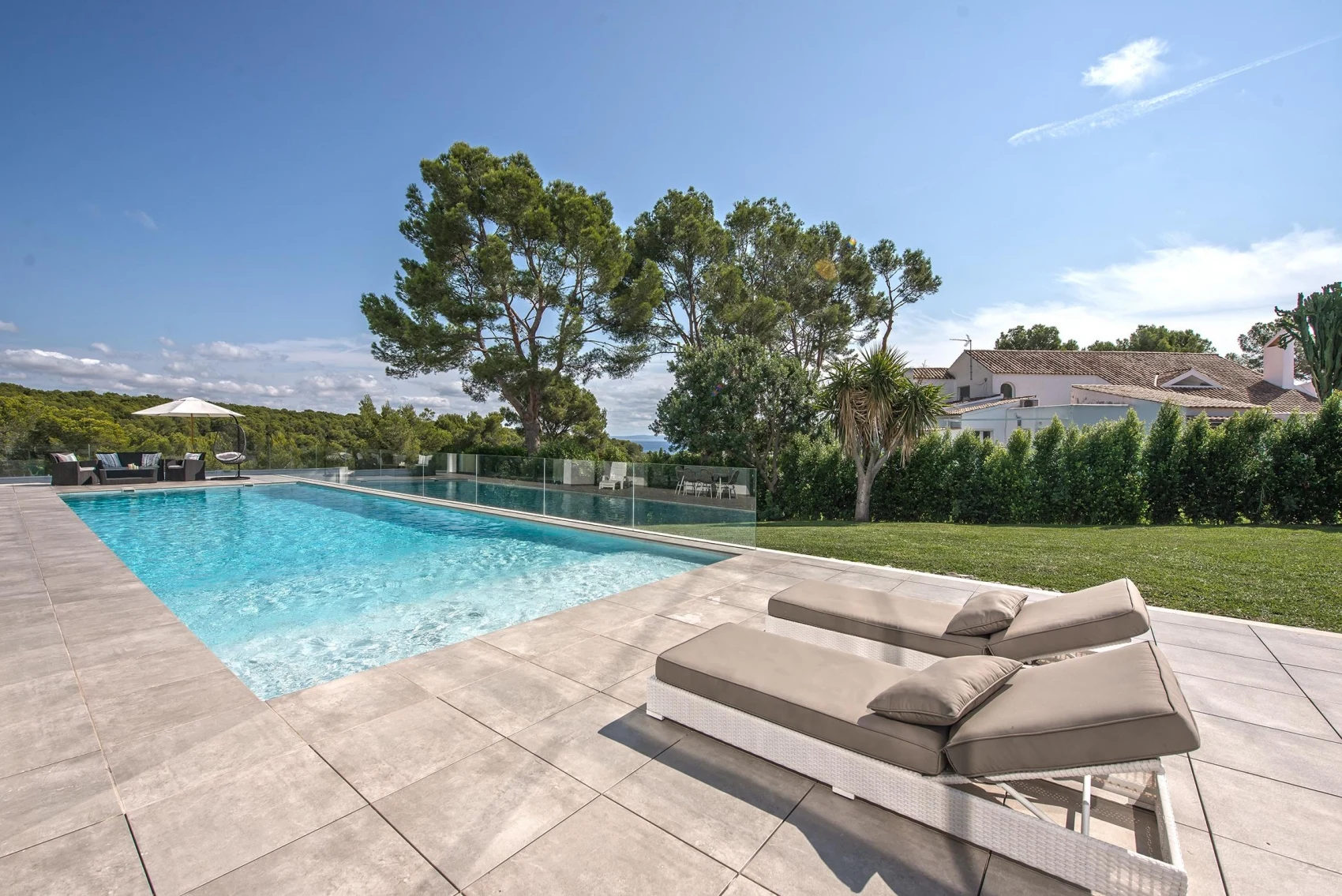 Modern Bauhaus villa with sea views in Sol de Mallorca
